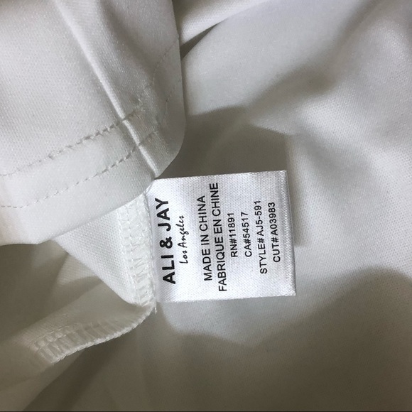 NWT Ali & Jay White Cutout Mini Dress Size Medium - Picture 7 of 8